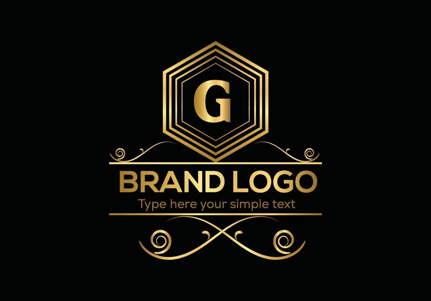 Initial Letter Luxury Logo template in vector art