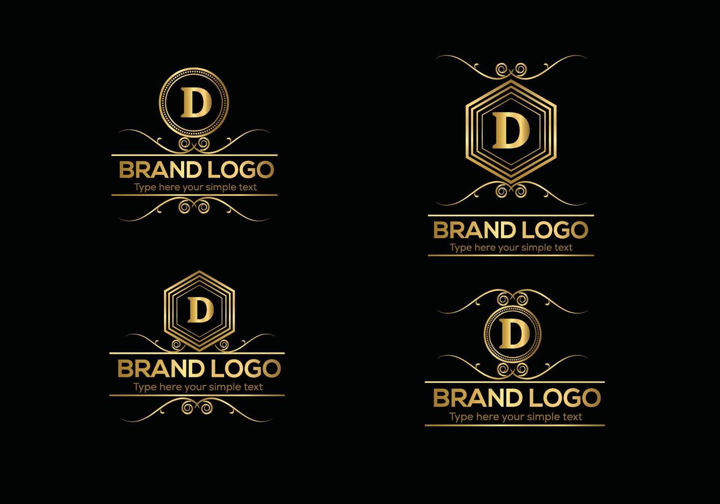 inicial letra lujo logo modelo en vector Arte