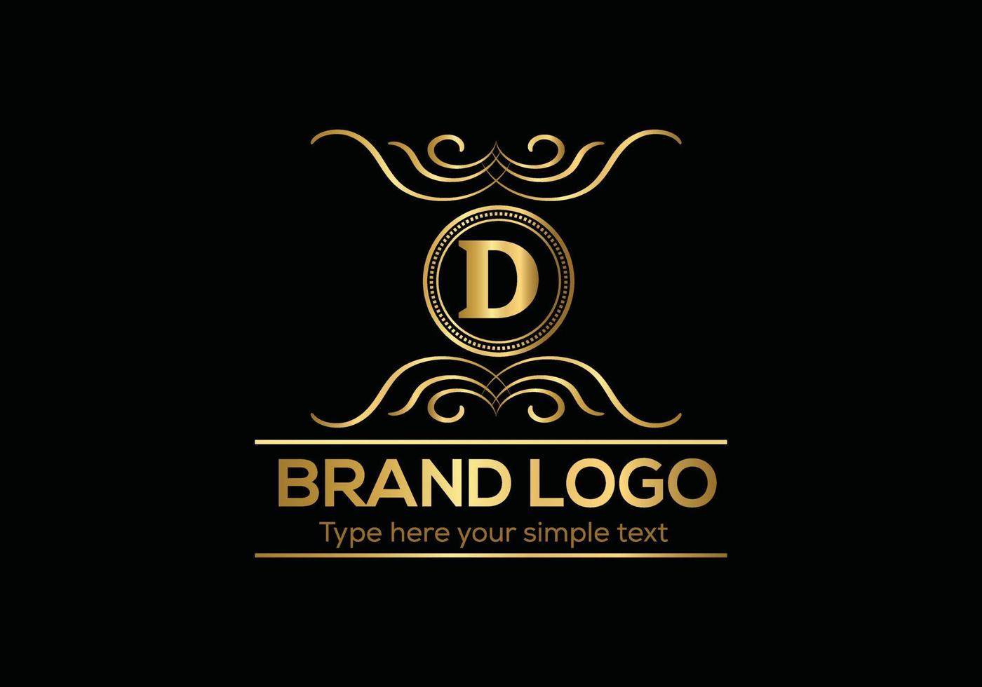 Initial Letter Luxury Logo template in vector art