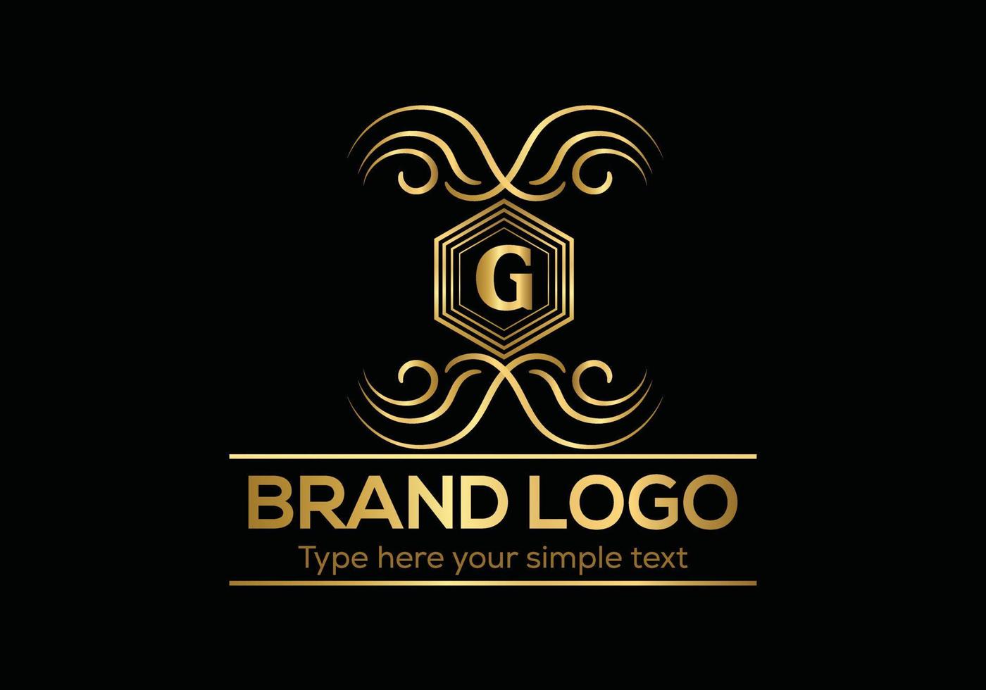 Initial Letter Luxury Logo template in vector art