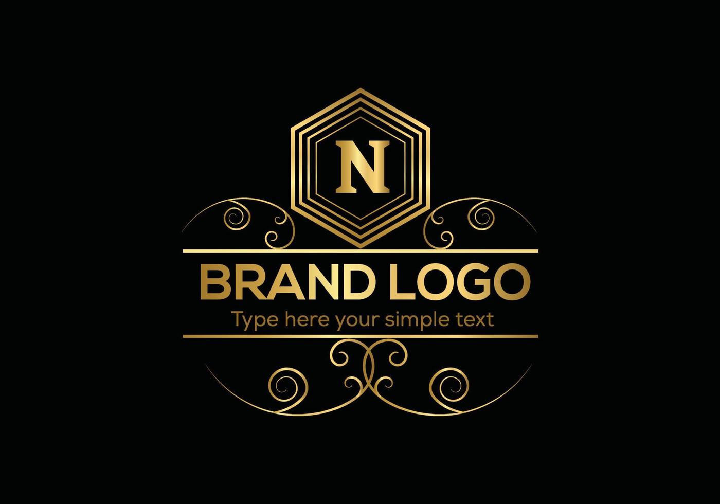 Initial Letter Luxury Logo template in vector art