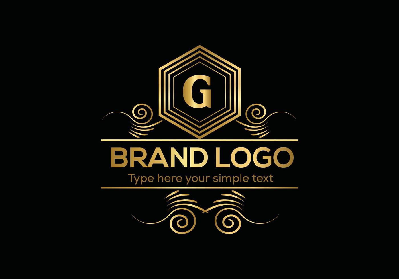 Initial Letter Luxury Logo template in vector art