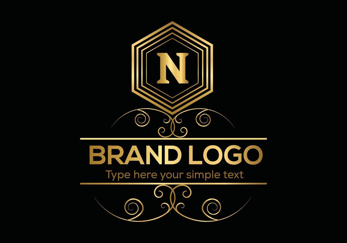 Initial Letter Luxury Logo template in vector art