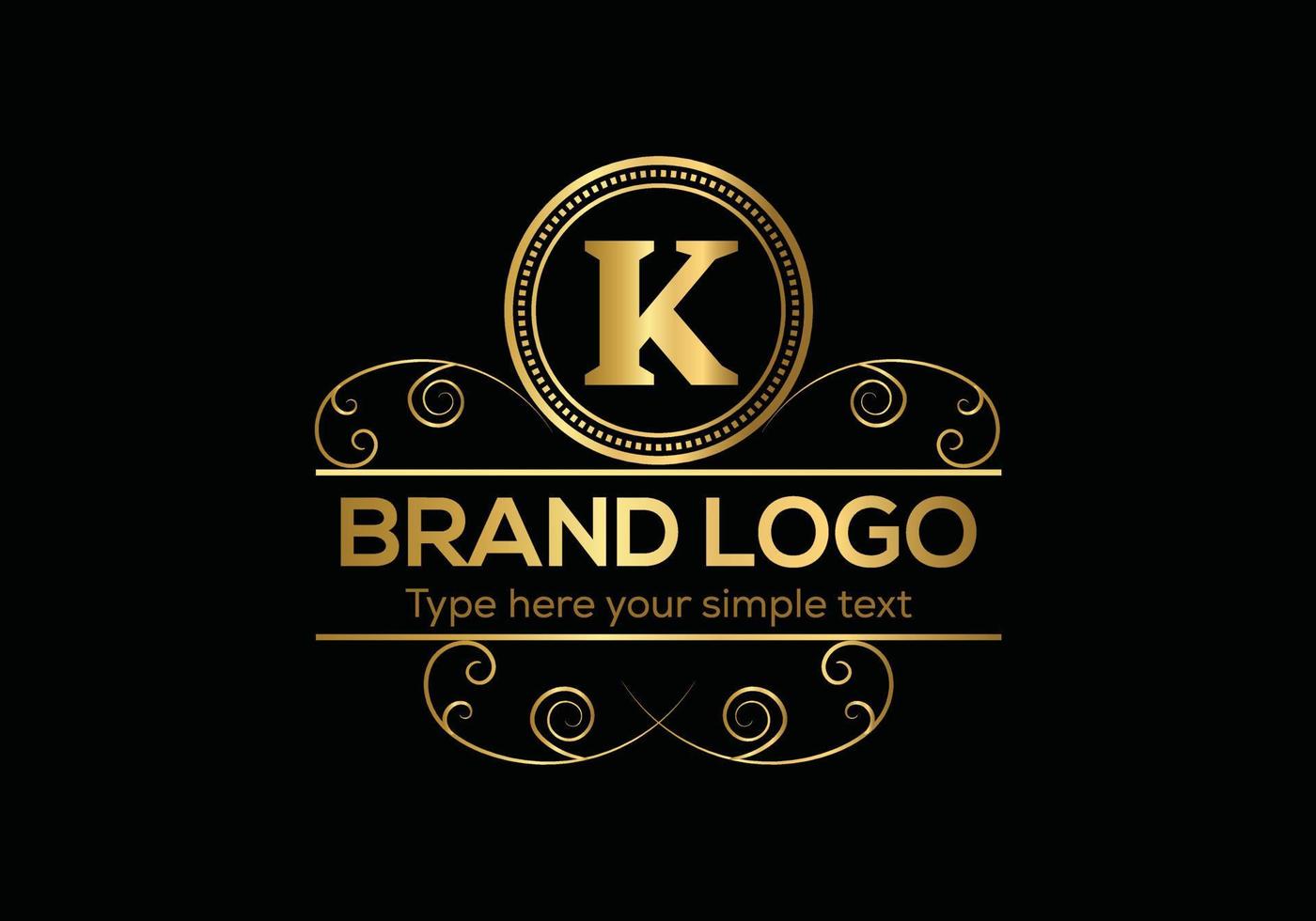 Initial Letter Luxury Logo template in vector art