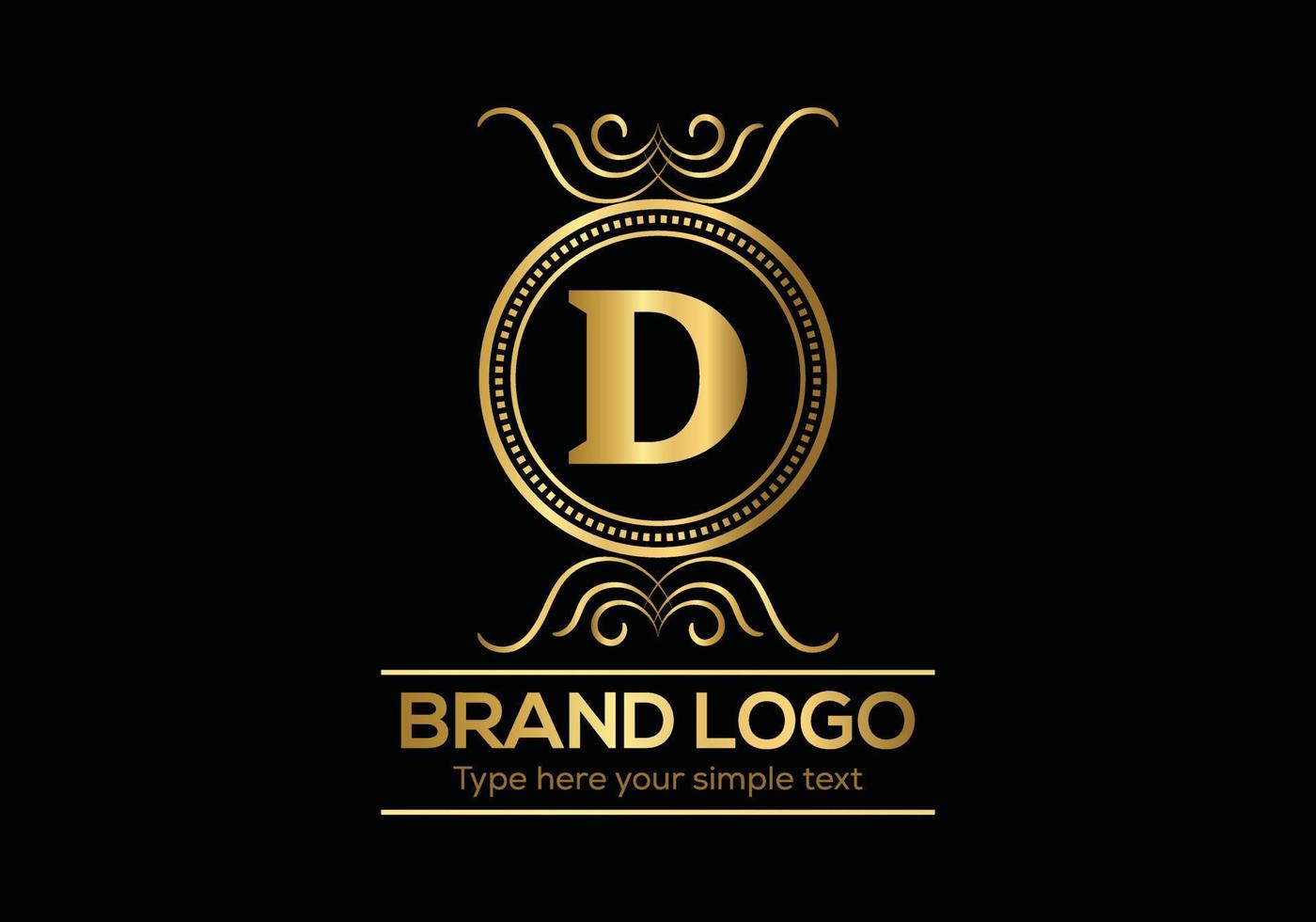 inicial letra lujo logo modelo en vector Arte