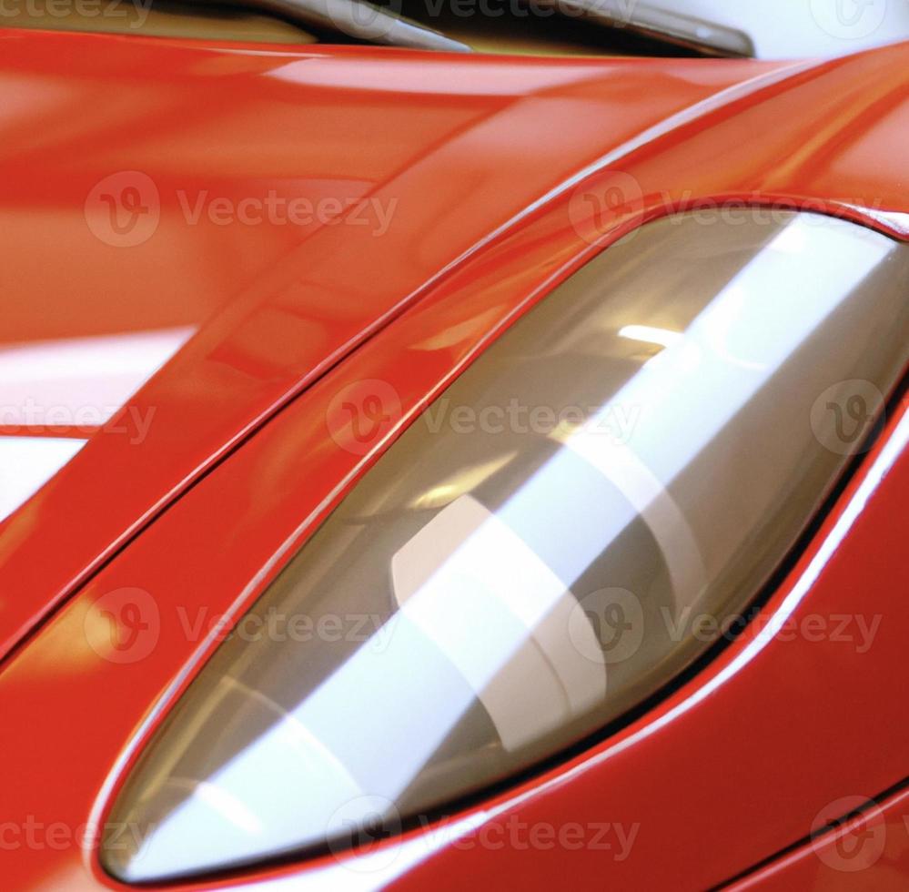 red sports car closeup photo