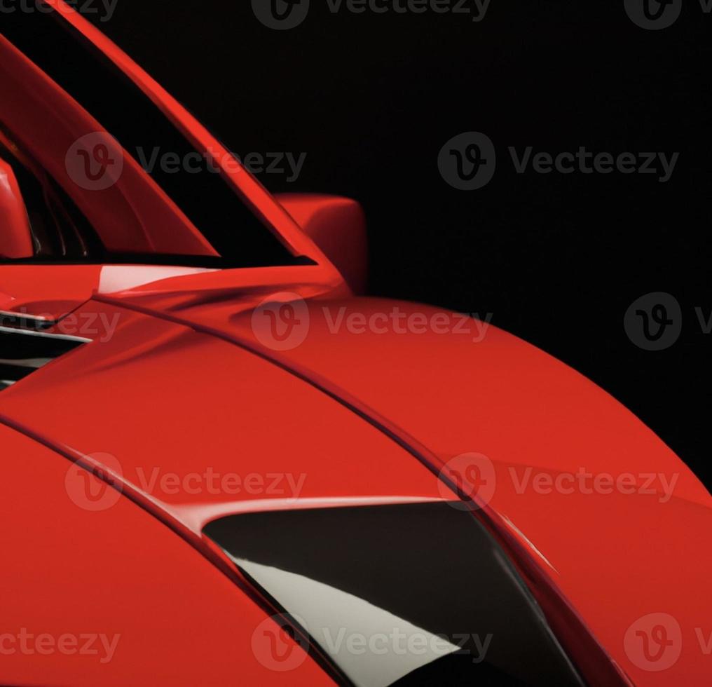 red sports car closeup photo