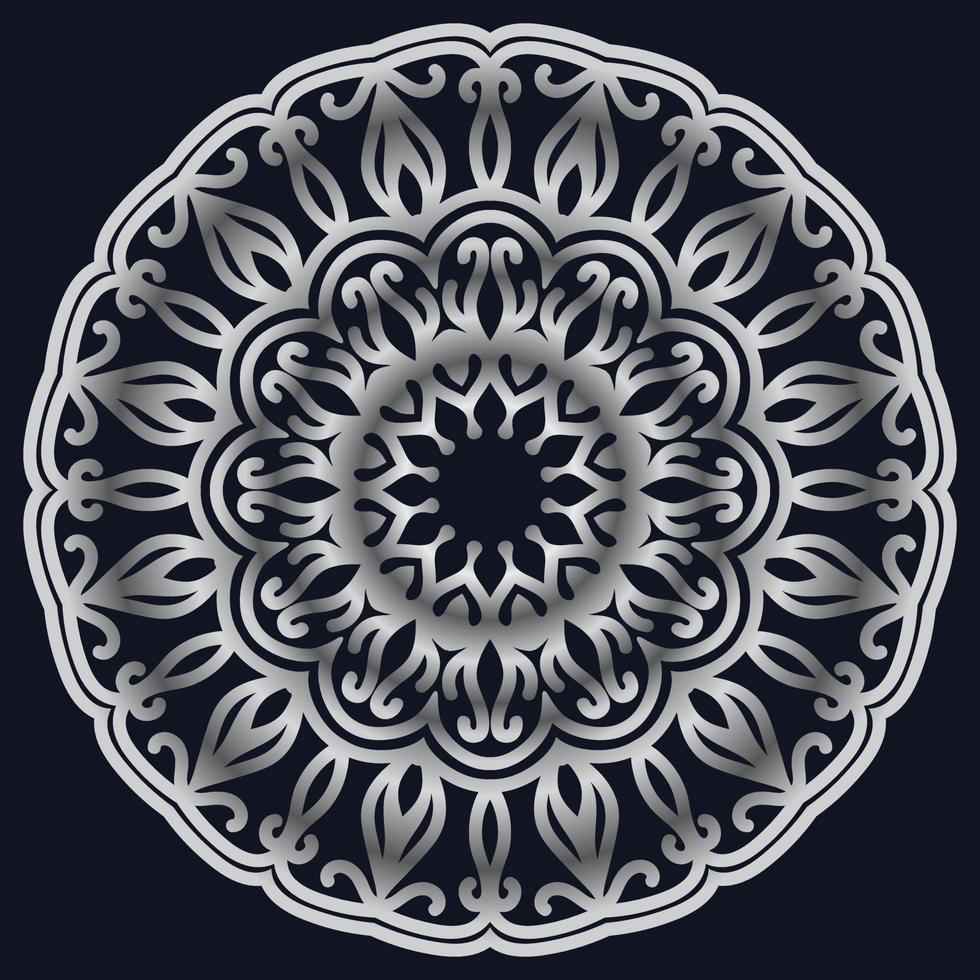 elementos decorativos lujo ornamento patrón gradiente mandala diseño vector