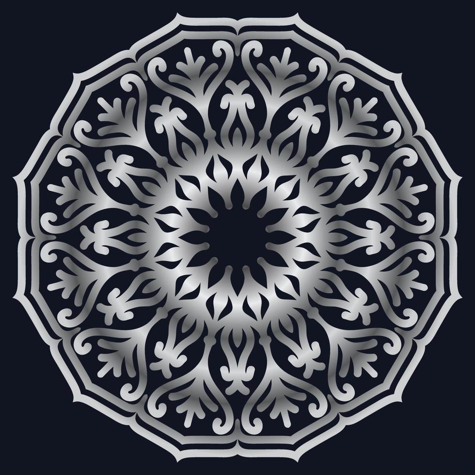 elementos decorativos lujo ornamento patrón gradiente mandala diseño vector