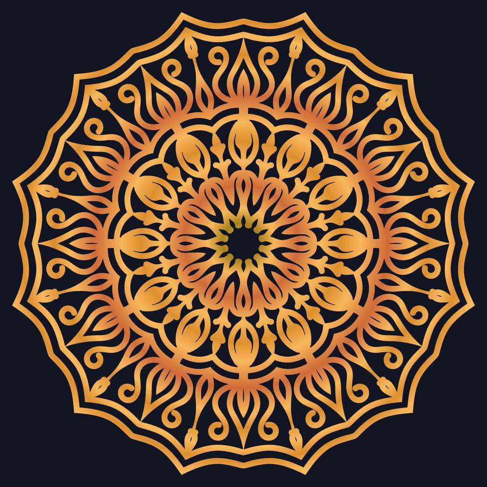Decorative elements luxury ornament pattern gradient mandala design vector