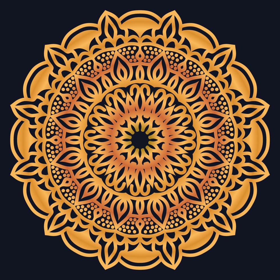 Decorative elements luxury ornament pattern gradient mandala design vector