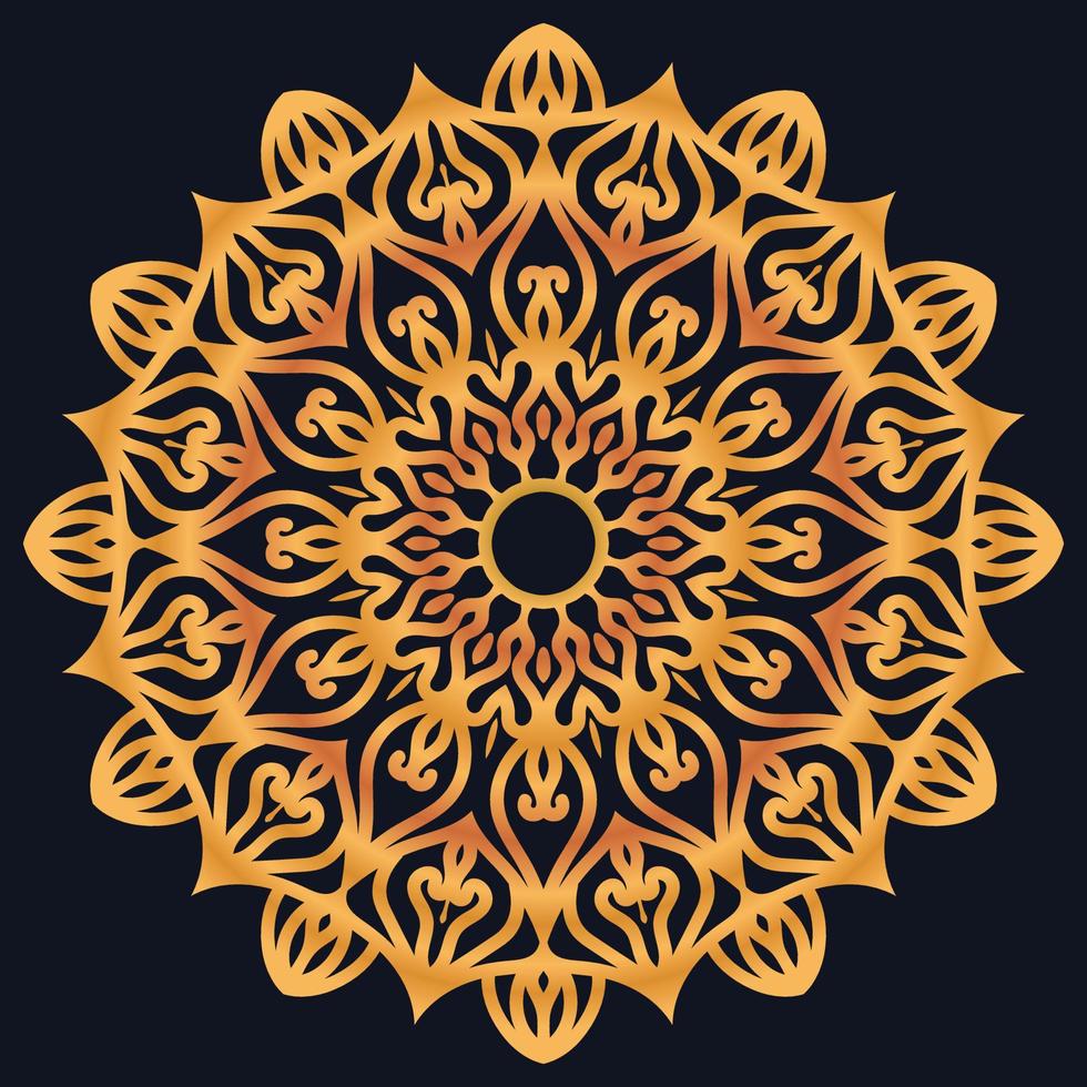 Decorative elements luxury ornament pattern gradient mandala design vector