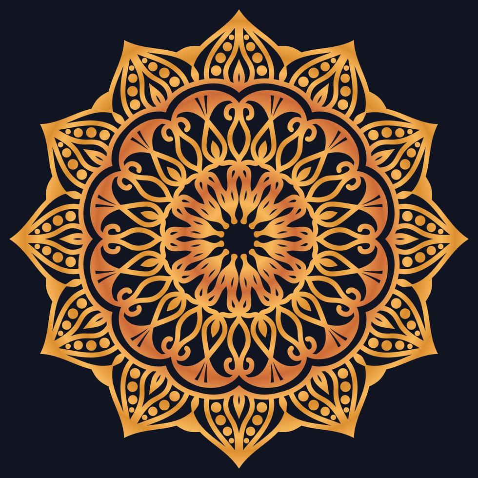 Decorative elements luxury ornament pattern gradient mandala design vector
