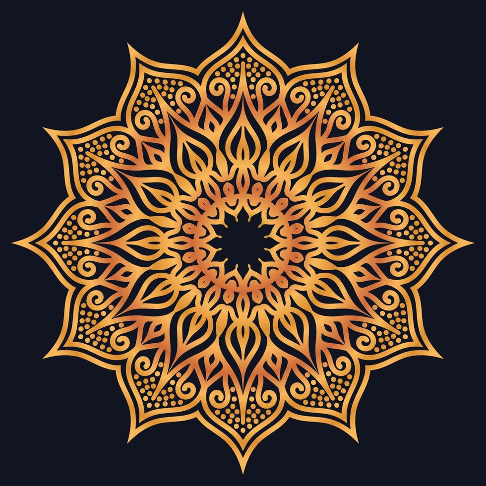 Decorative elements luxury ornament pattern gradient mandala design vector