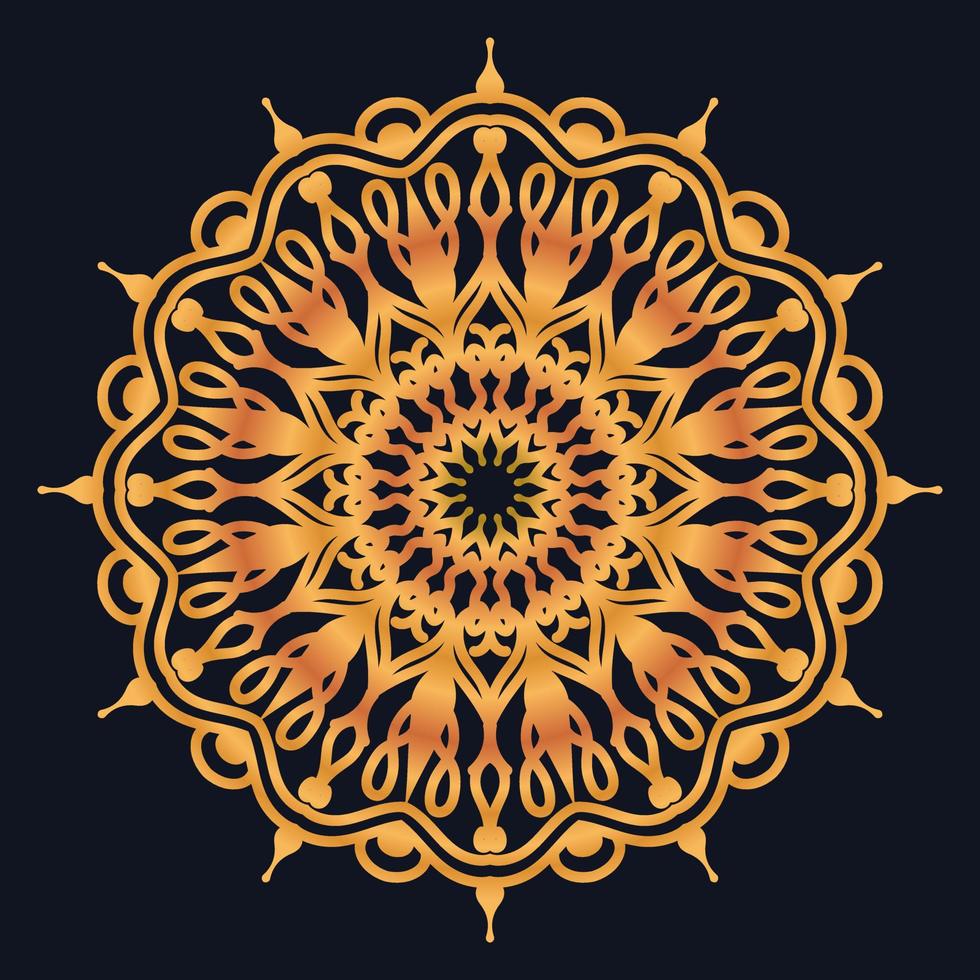 Decorative elements luxury ornament pattern gradient mandala design vector