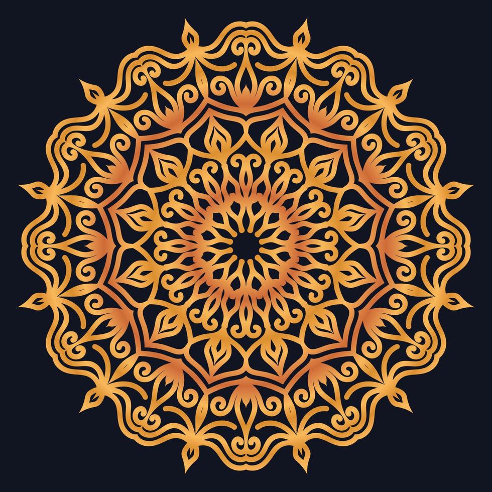 Decorative elements luxury ornament pattern gradient mandala design vector