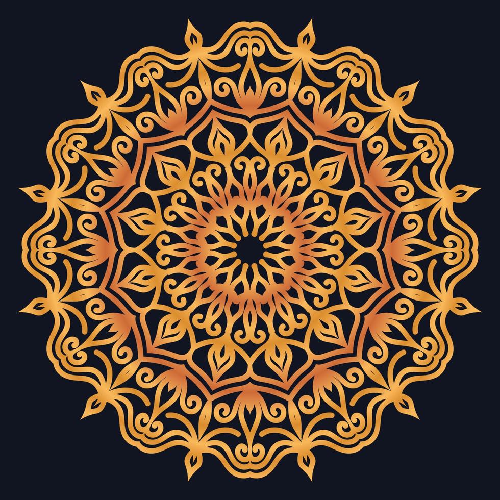 Decorative elements luxury ornament pattern gradient mandala design vector