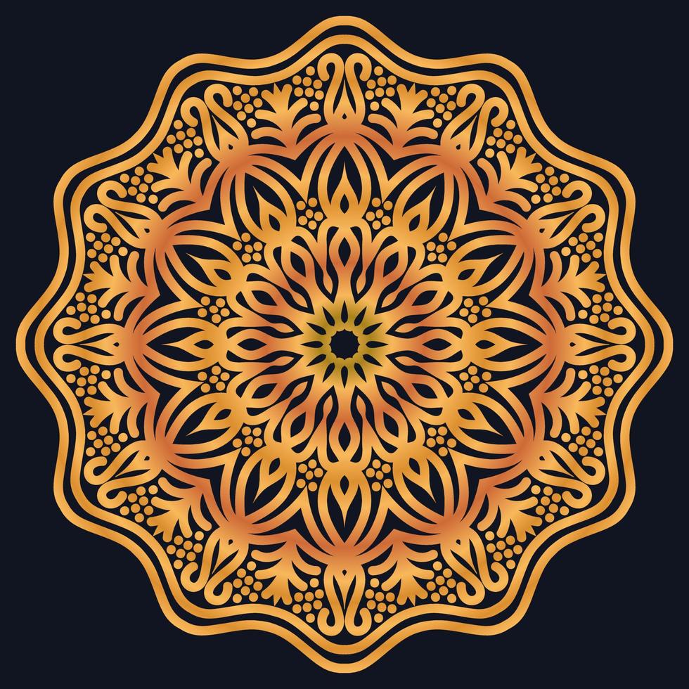 Decorative elements luxury ornament pattern gradient mandala design vector