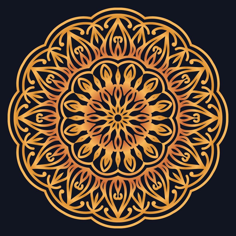 Decorative elements luxury ornament pattern gradient mandala design vector