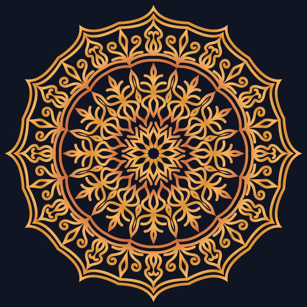 Decorative elements luxury ornament pattern gradient mandala design vector