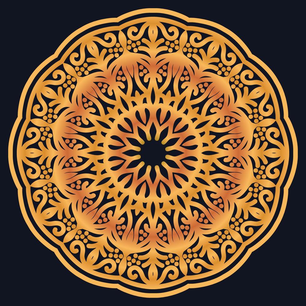 Decorative elements luxury ornament pattern gradient mandala design vector