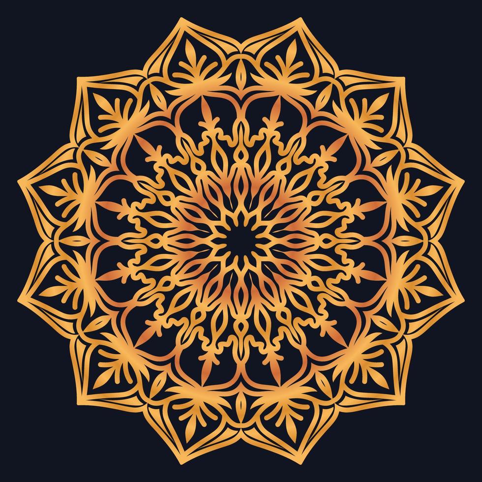 Decorative elements luxury ornament pattern gradient mandala design vector
