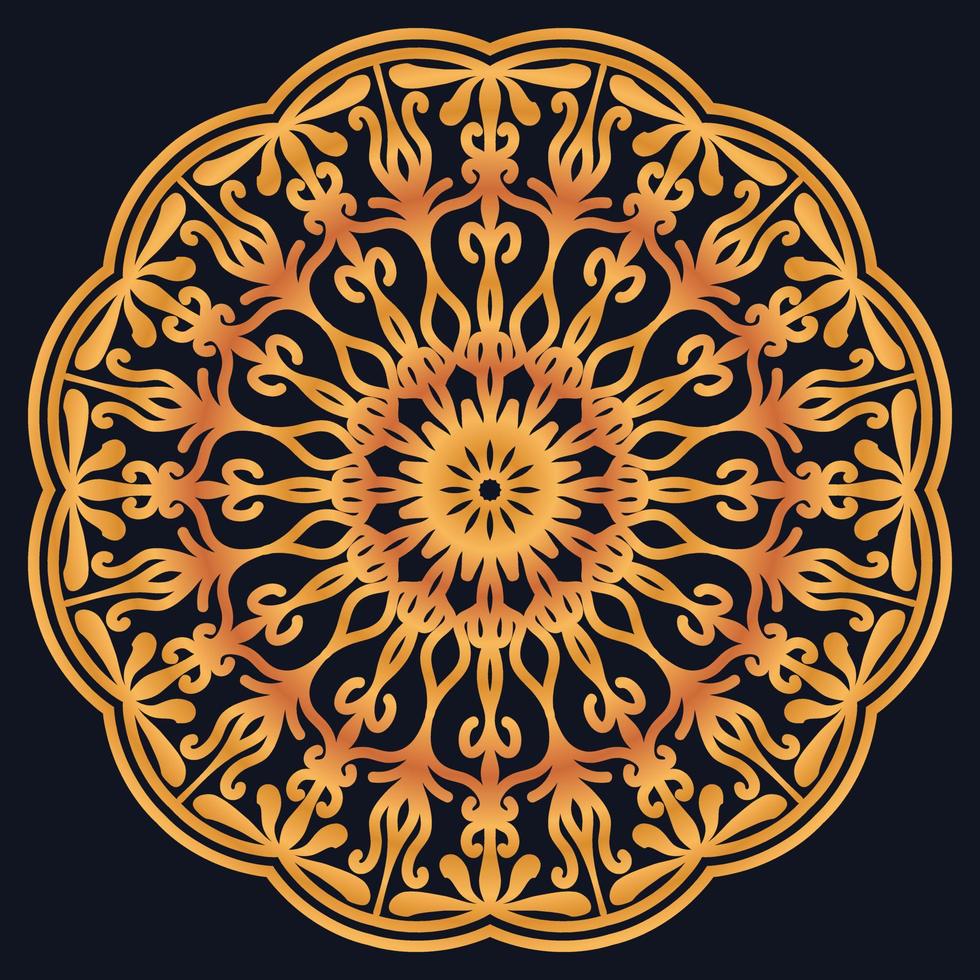 Decorative elements luxury ornament pattern gradient mandala design vector