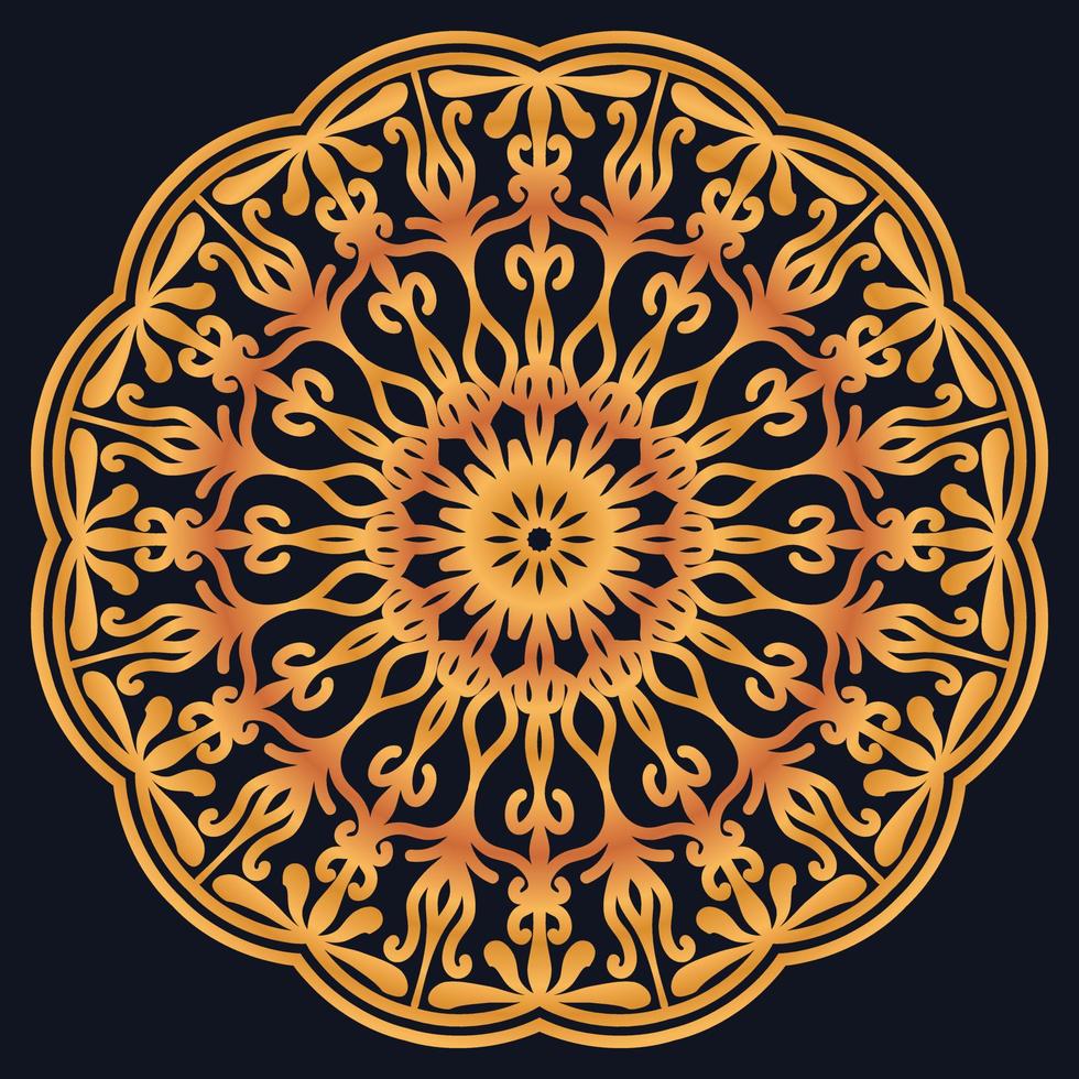 Decorative elements luxury ornament pattern gradient mandala design vector