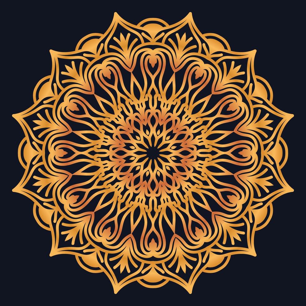 Decorative elements luxury ornament pattern gradient mandala design vector