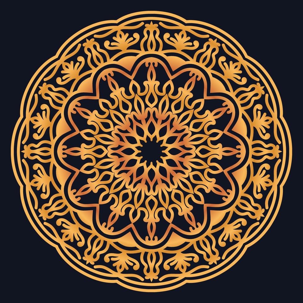 Decorative elements luxury ornament pattern gradient mandala design vector