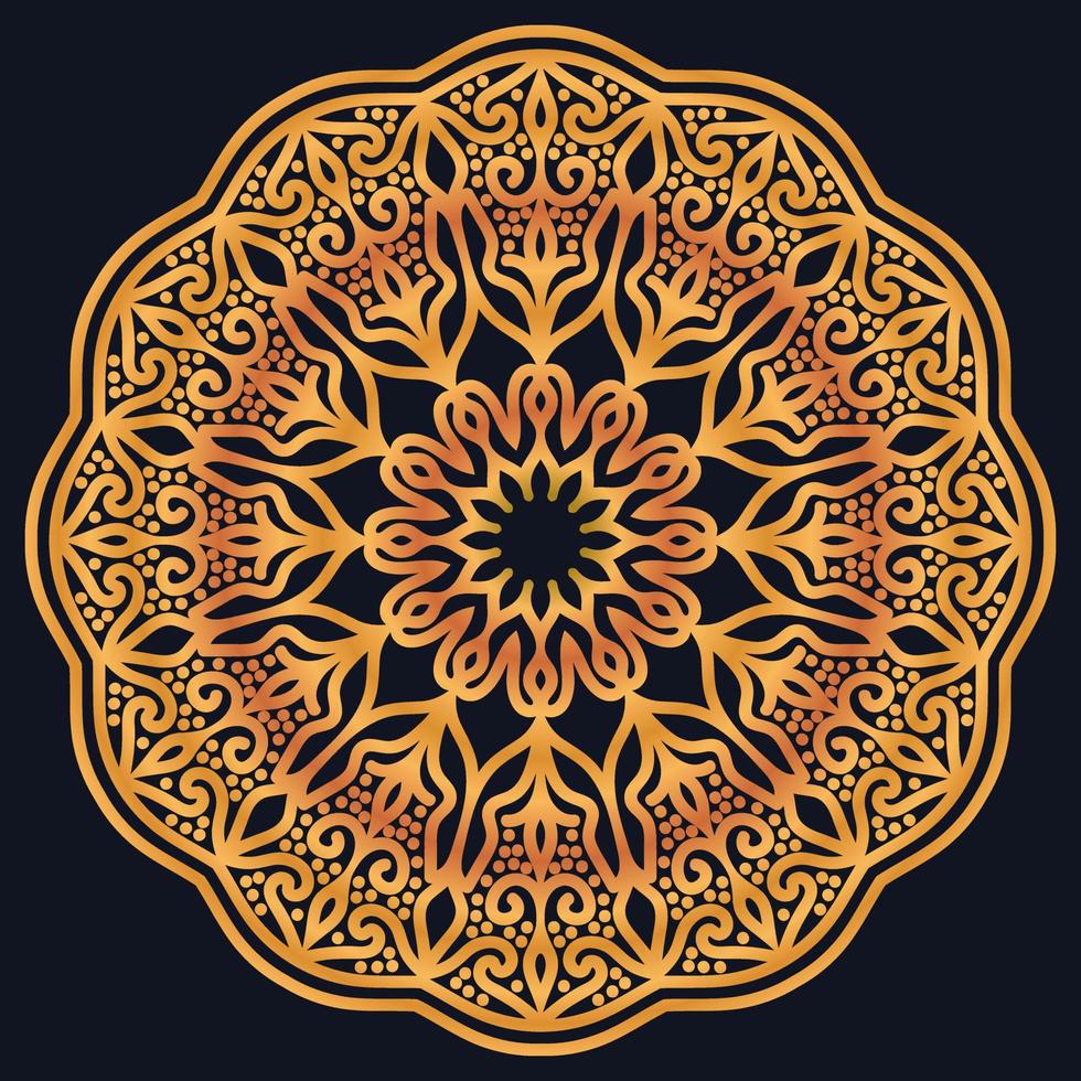 Decorative elements luxury ornament pattern gradient mandala design vector