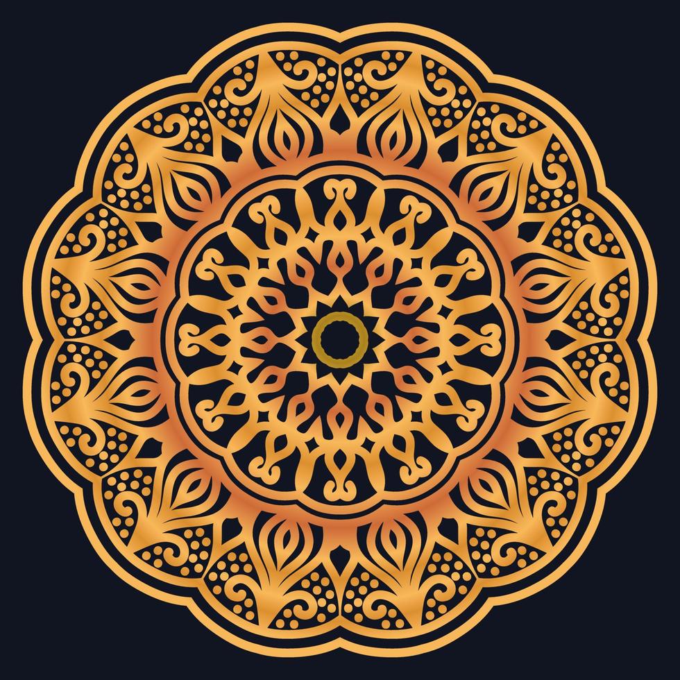 Decorative elements luxury ornament pattern gradient mandala design vector