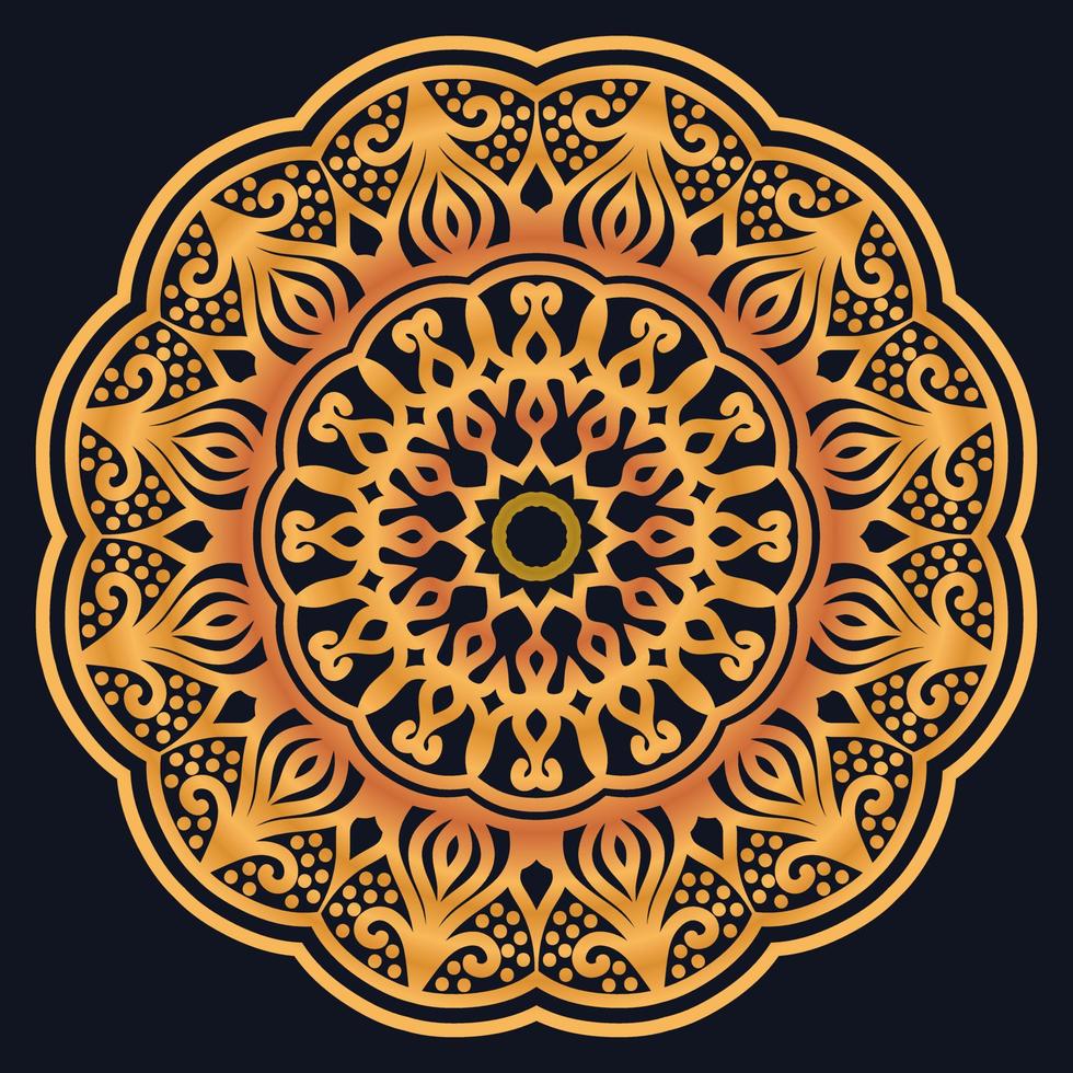 Decorative elements luxury ornament pattern gradient mandala design vector