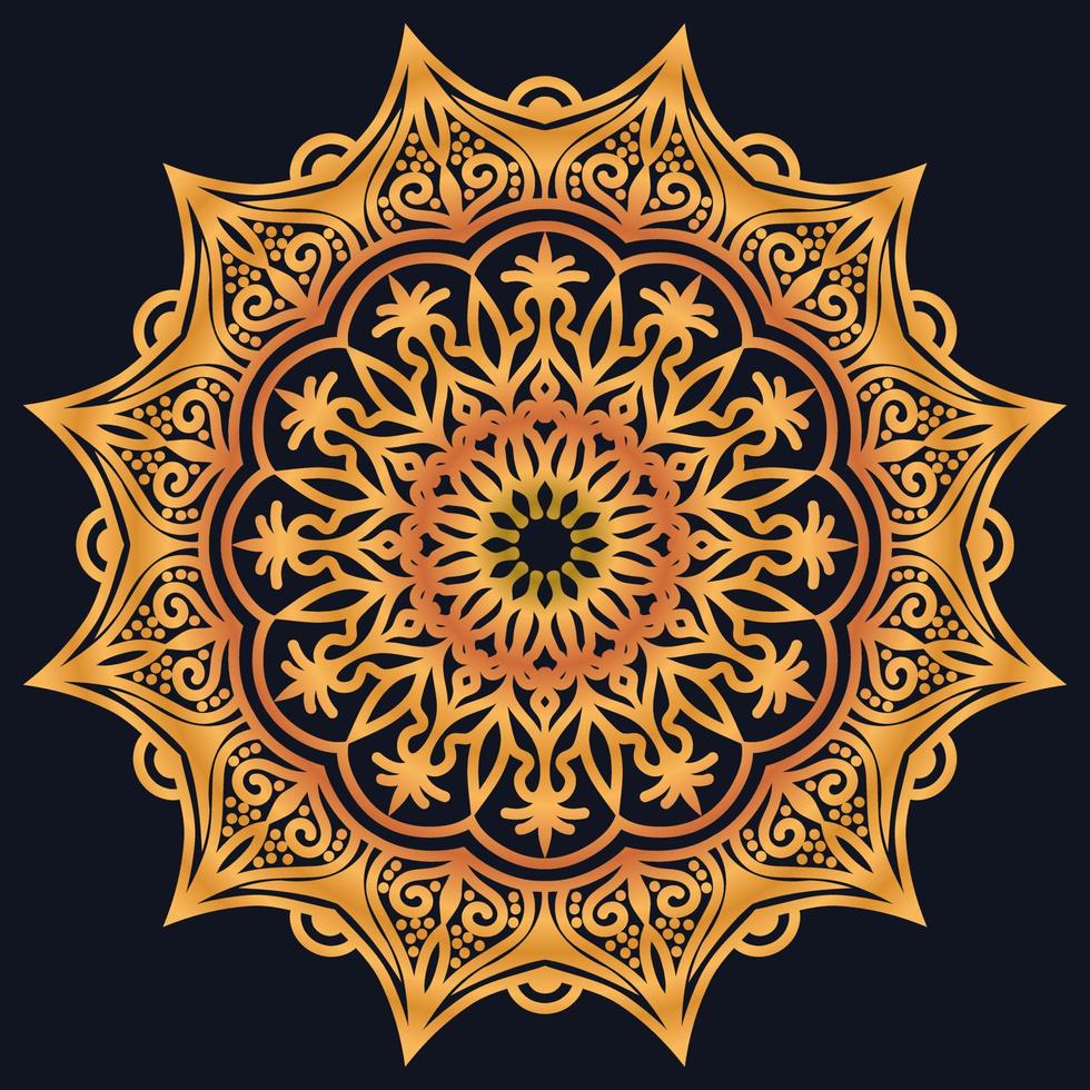 Decorative elements luxury ornament pattern gradient mandala design vector