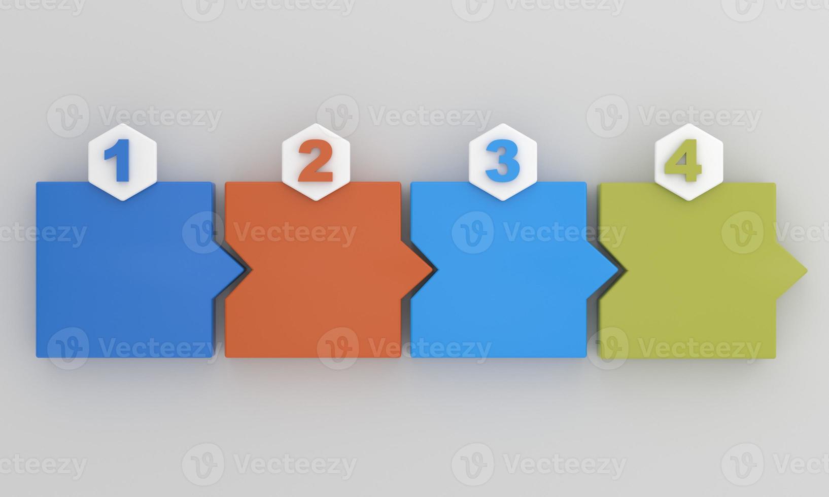Business process. Timeline infographics square with 4 steps, options. photo