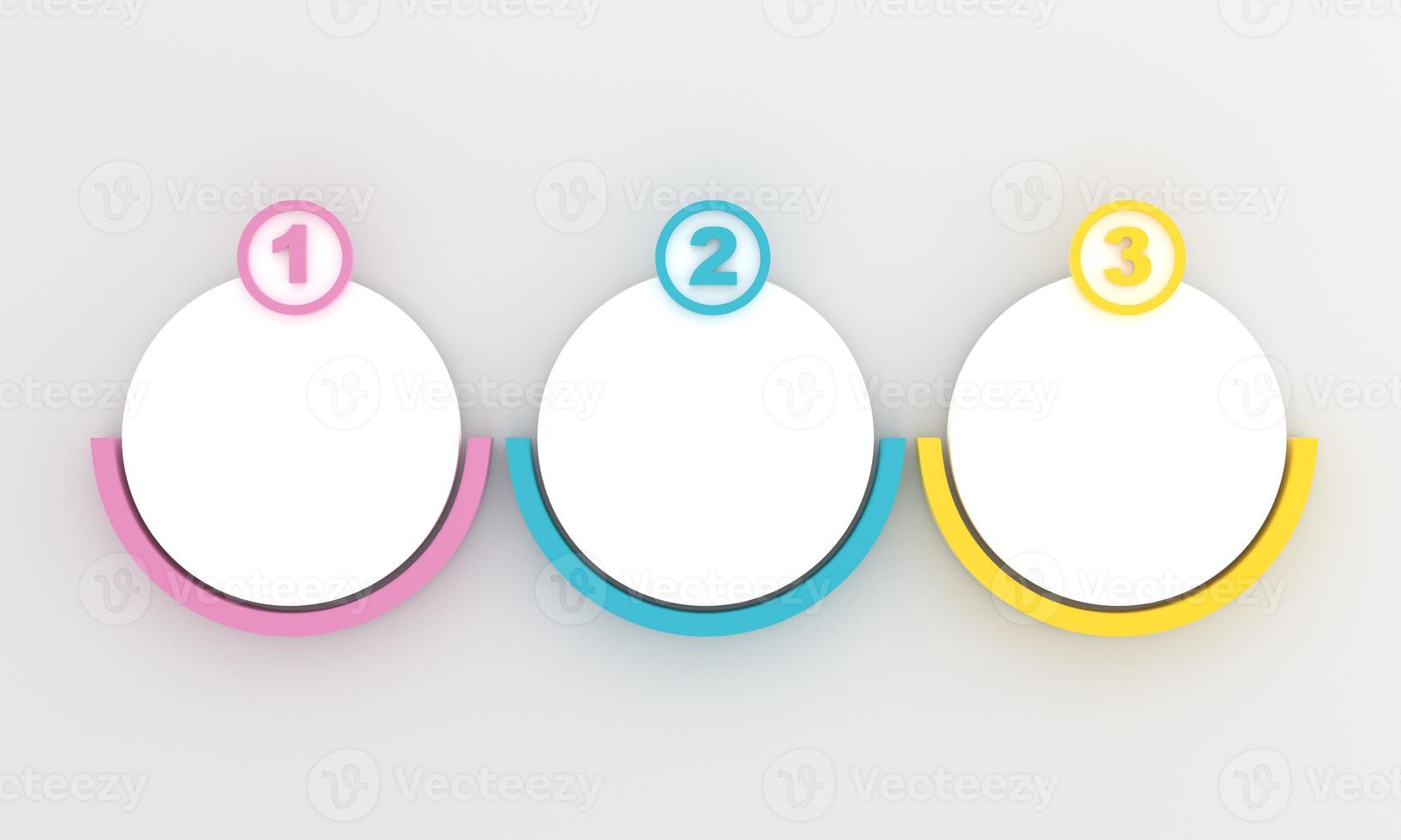 infographic template with icons and 3 options or steps. Business circle template with for process diagram, presentations, workflow layout, photo