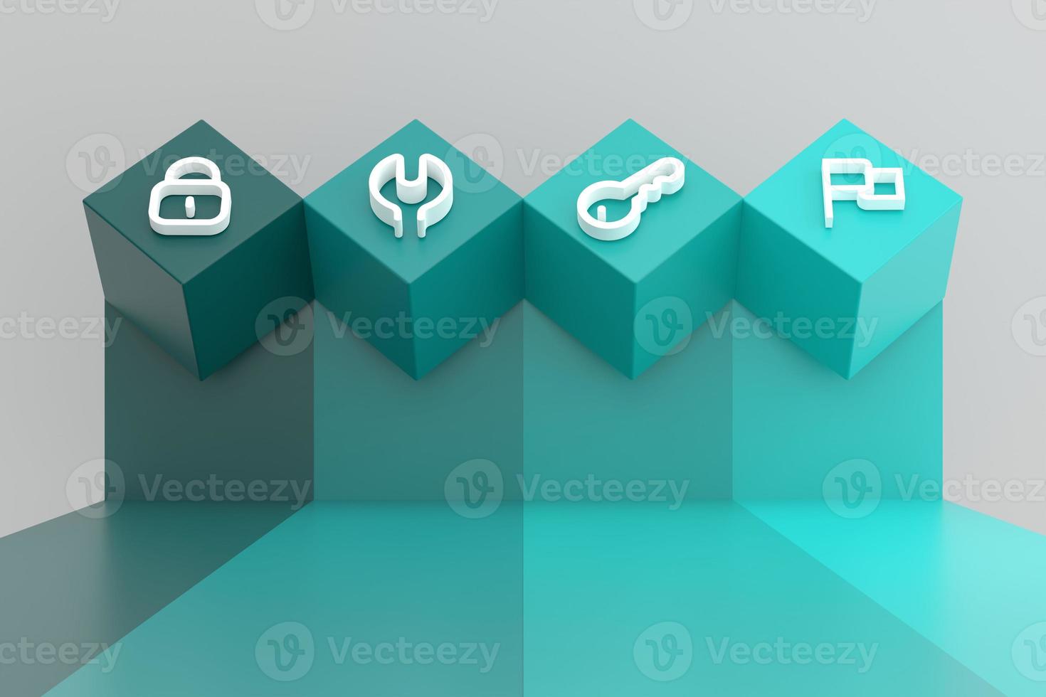 Set of infographic colorful banners square sections photo