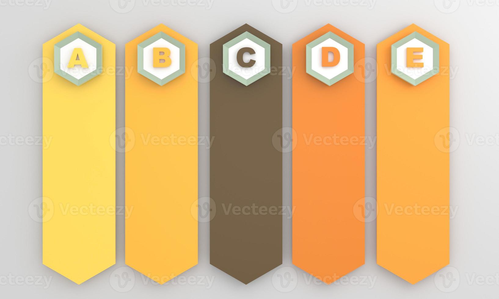 Business Infographic template with 5 options or steps. hexagons with line icons, process chart. photo