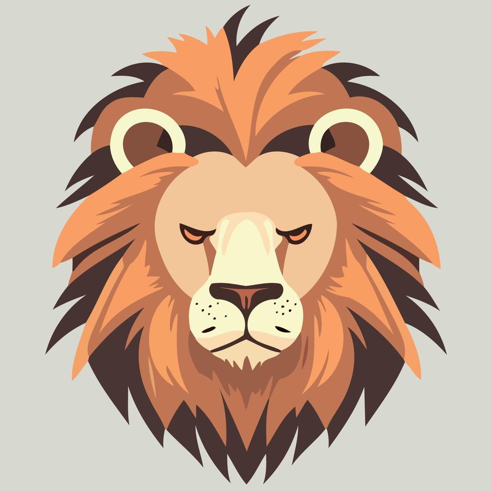 African lion mammal carnivore animal face vector