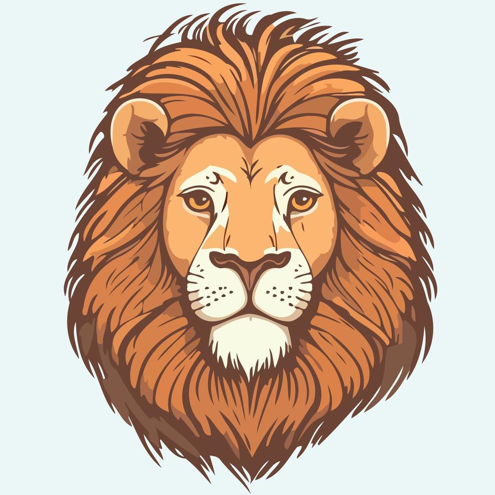 African lion mammal carnivore animal face vector