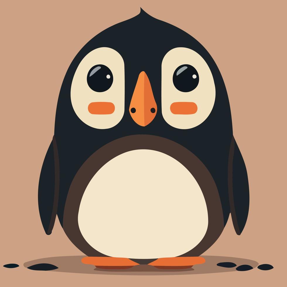 animal bird cute common penguin vector