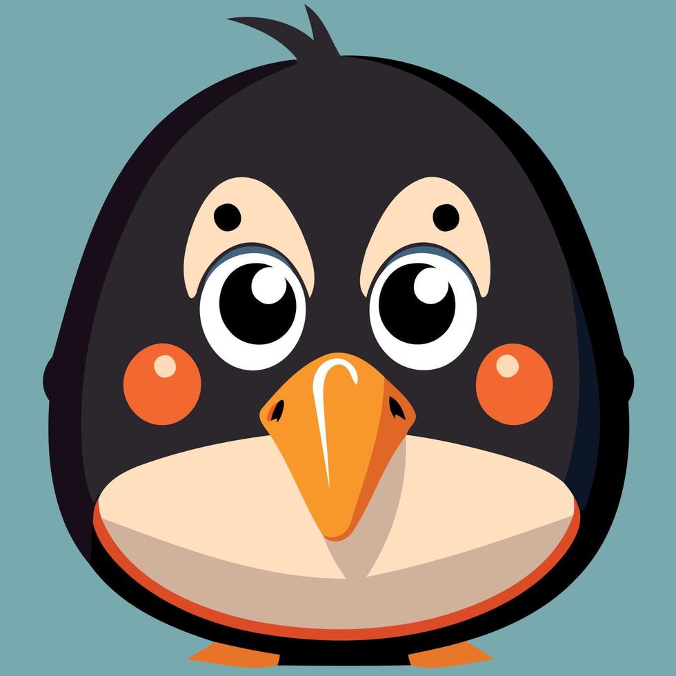 animal bird cute common penguin vector