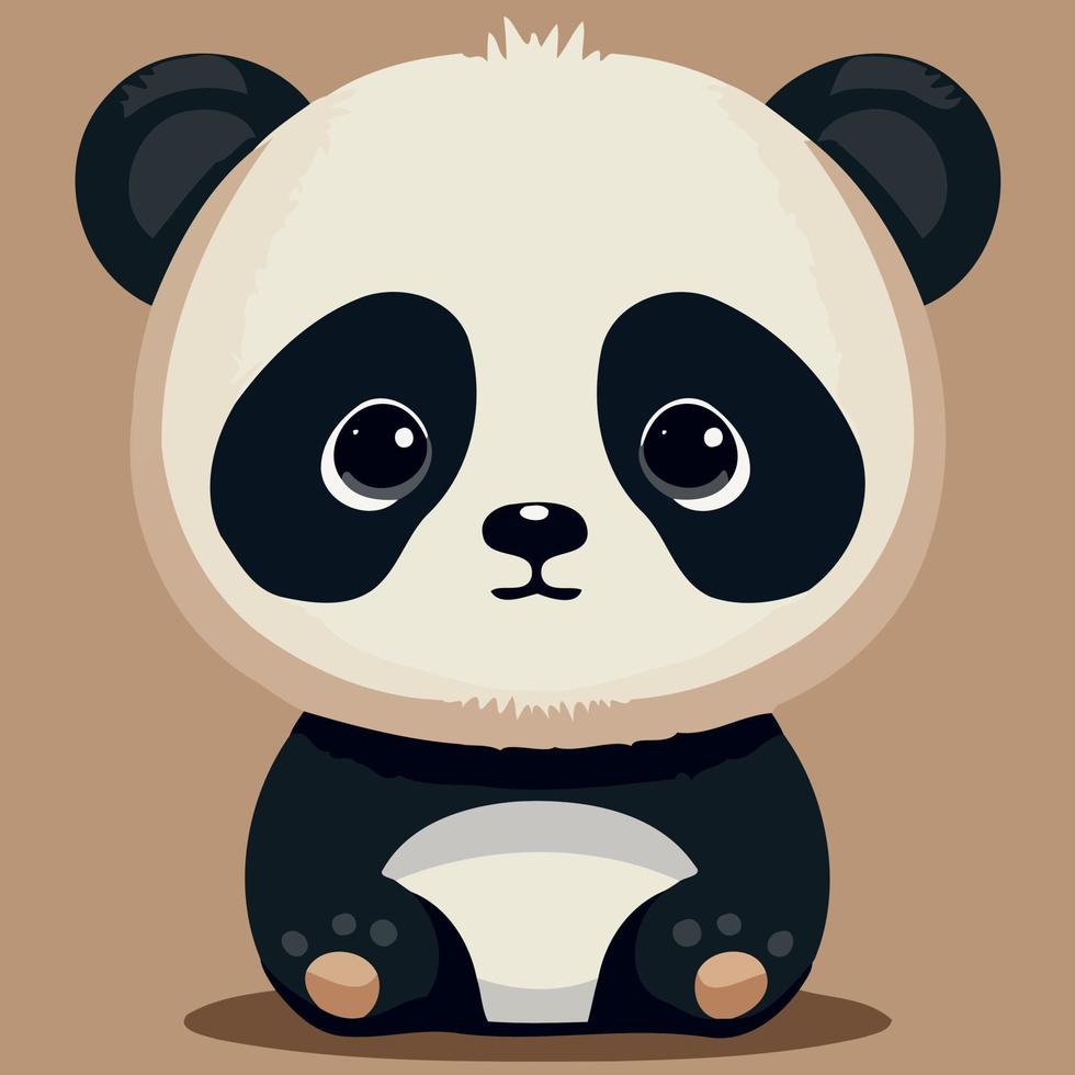 común panda oso mamífero animal cuerpo vector