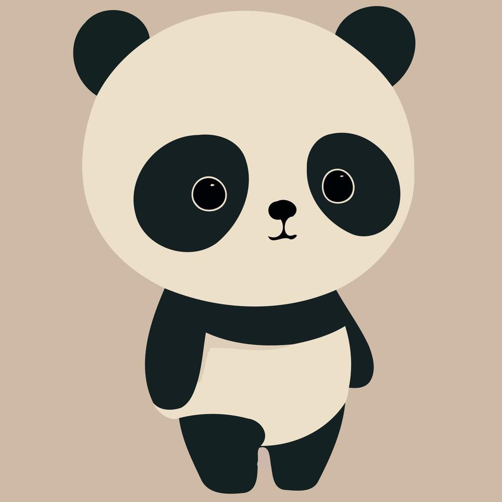común panda oso mamífero animal cuerpo vector