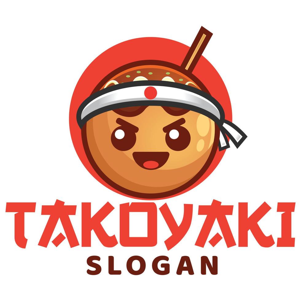 moderno plano diseño sencillo minimalista linda takoyaki mascota personaje logo icono diseño modelo vector con moderno ilustración concepto estilo para restaurante, producto, etiqueta, marca, cafetería, insignia, emblema