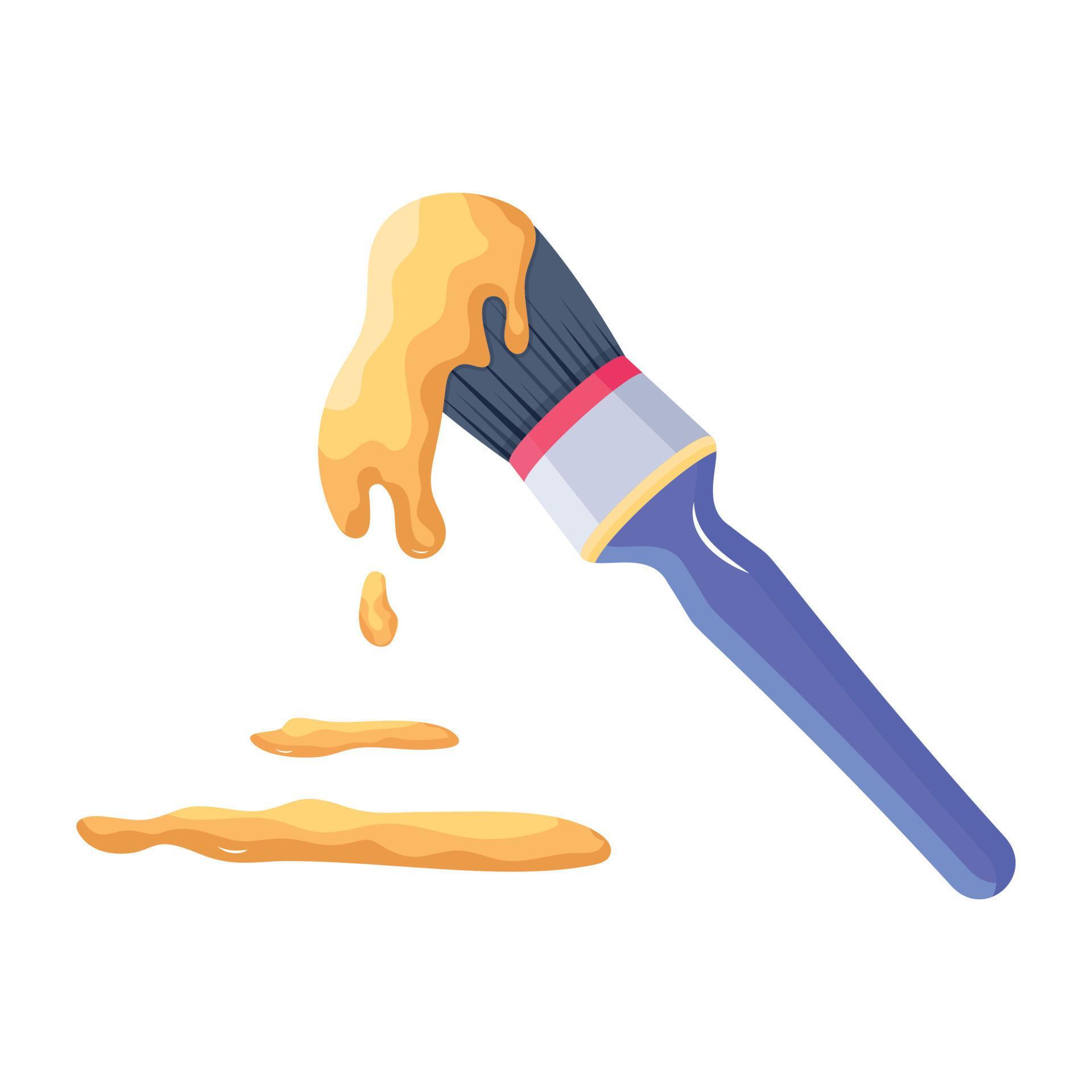 Trendy Dripping Paintbrush 20452941 Vector Art at Vecteezy