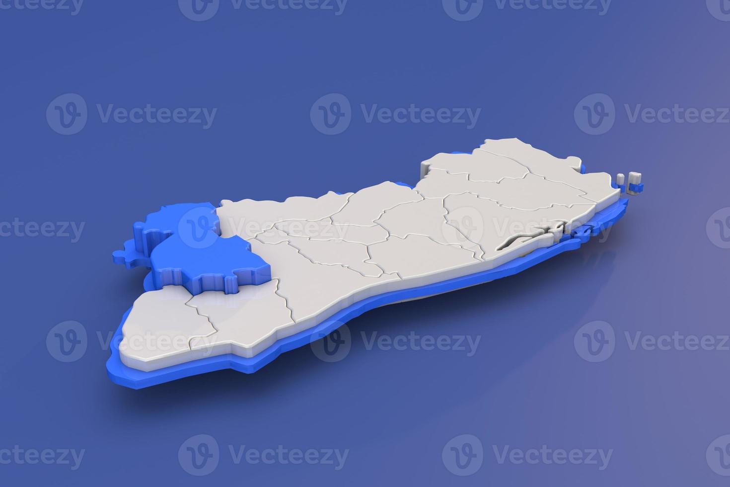 Map of El Salvador region of Santa Ana on blue photo