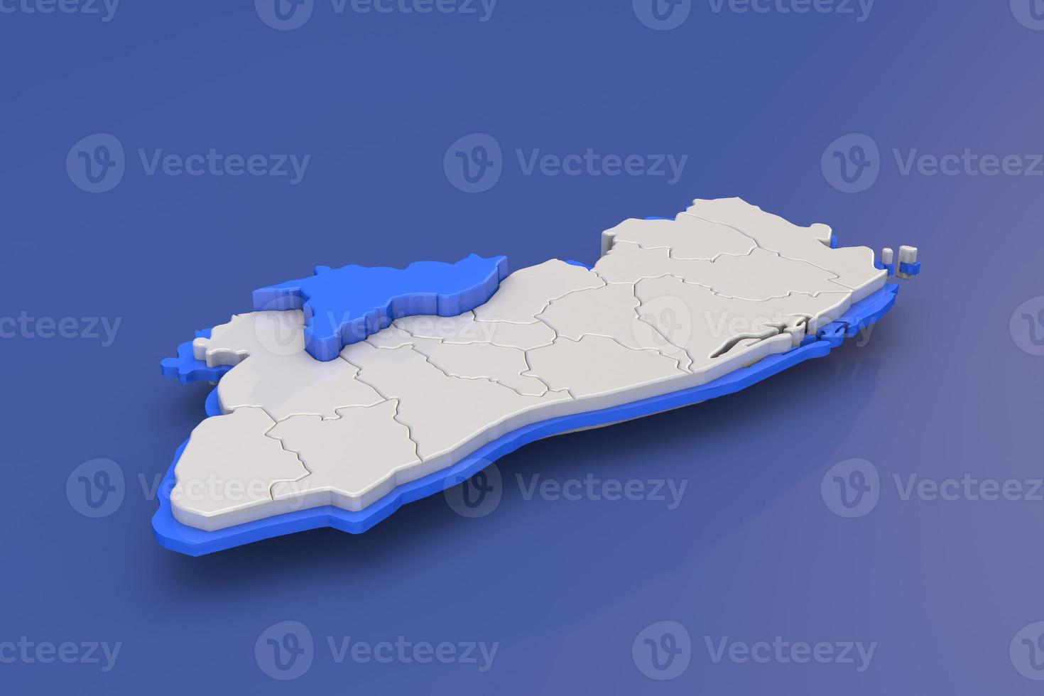 Map of El Salvador region of Chalatenango on blue photo
