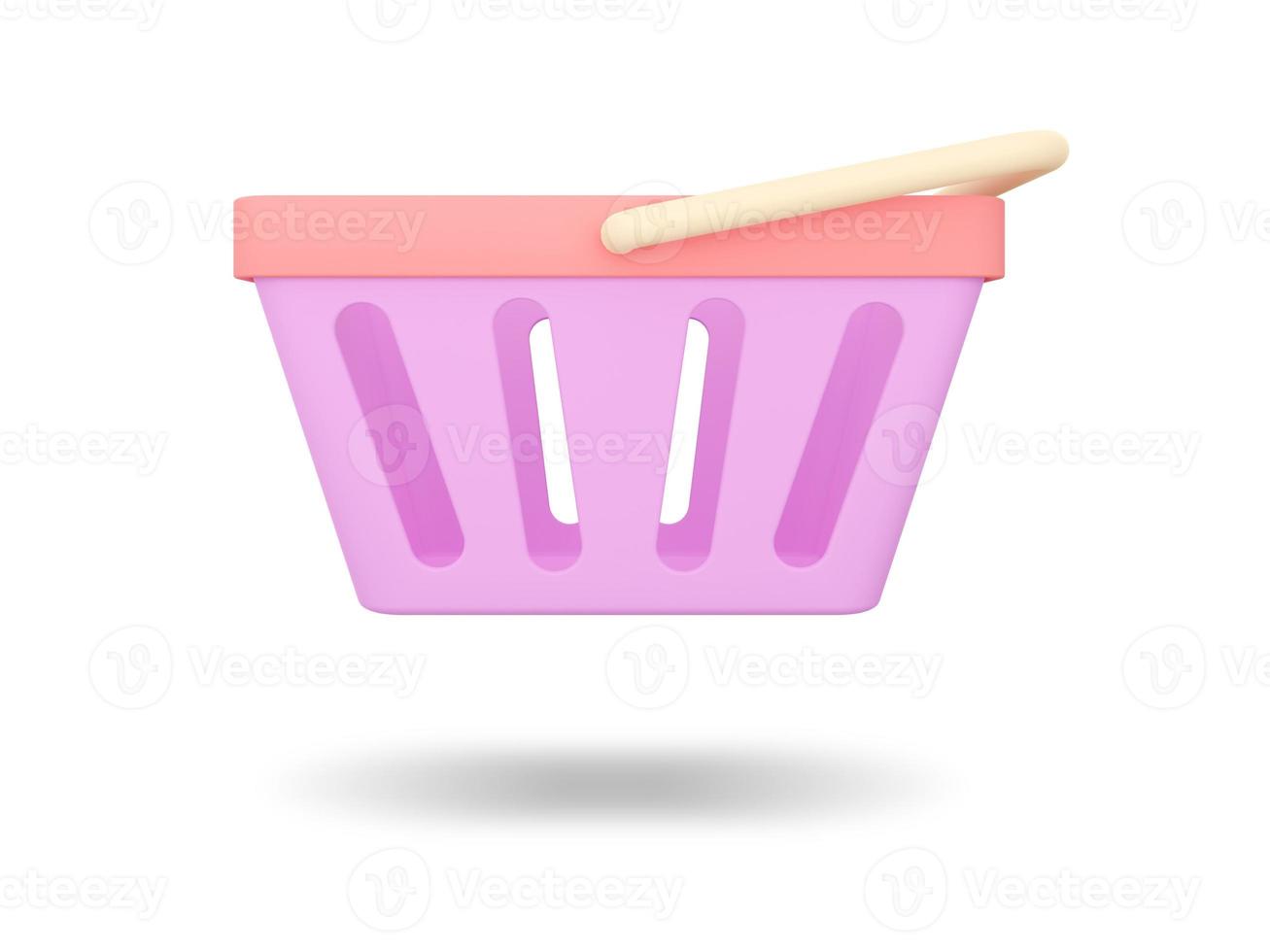 Shopping Cart. Online Shopping icon. 3D render illustration. photo