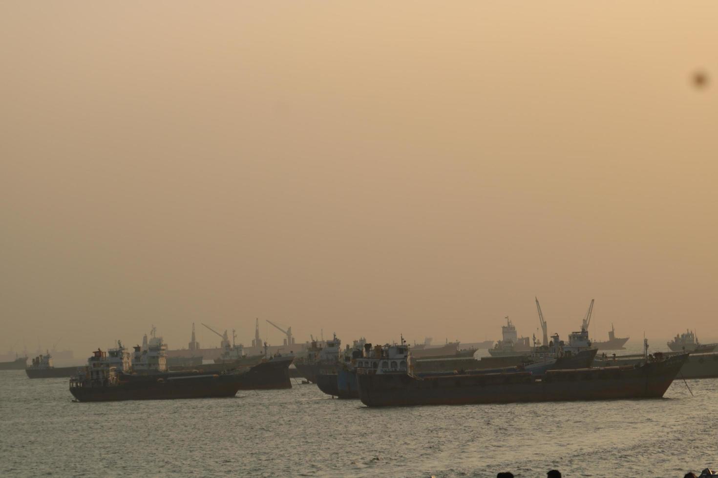 cargo ship in the sea photo